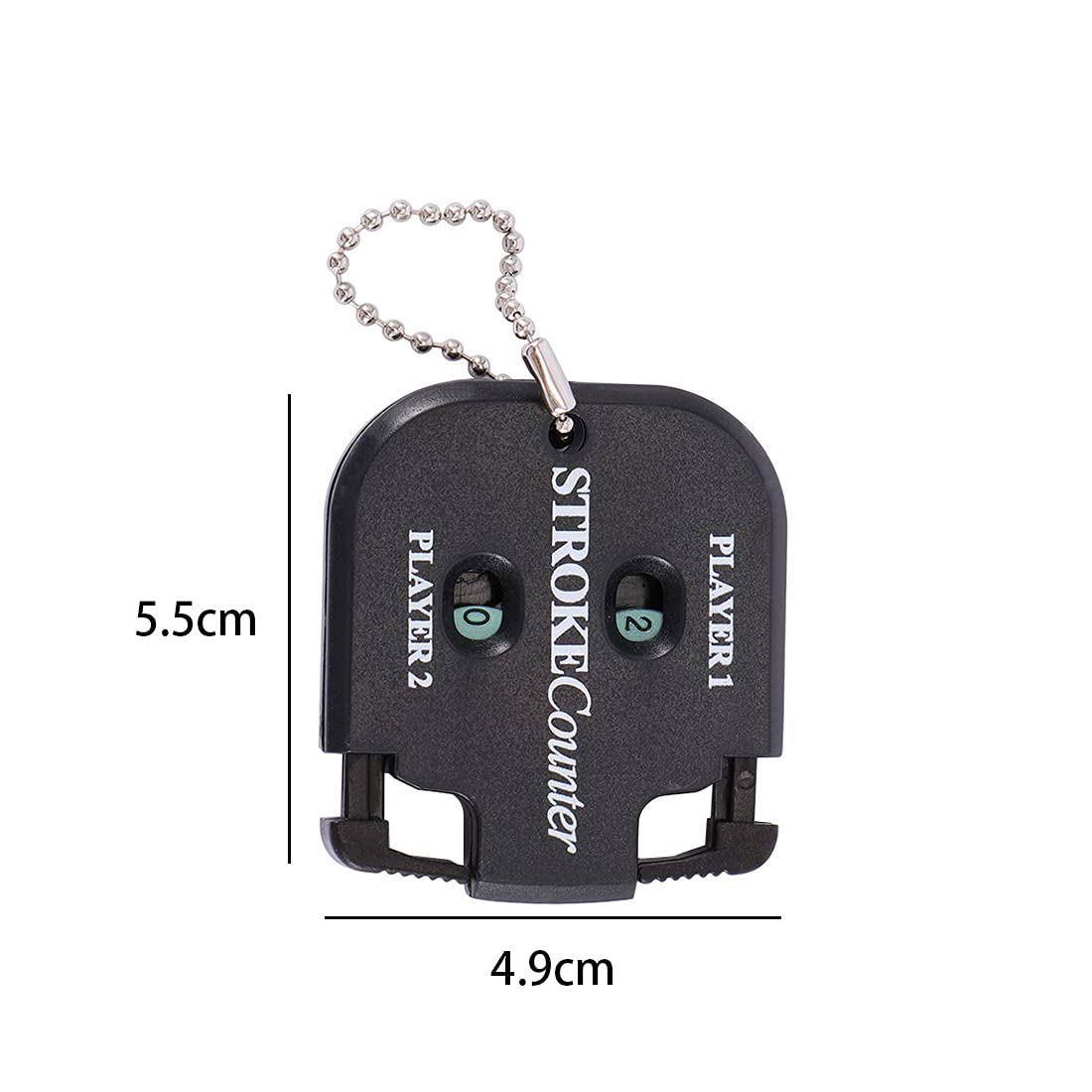 Helonge Golf Score Counter, 2 Pcs 2 Player Stroke Counter Golf Score Indicator 2 Digits Mini Square Golf Score Counters Handy Sc