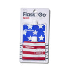 Flask2Go - The Foldable Flexible Flask For Tailgating, Camping, And Concerts, 2-Pack, Stars  Stripes
