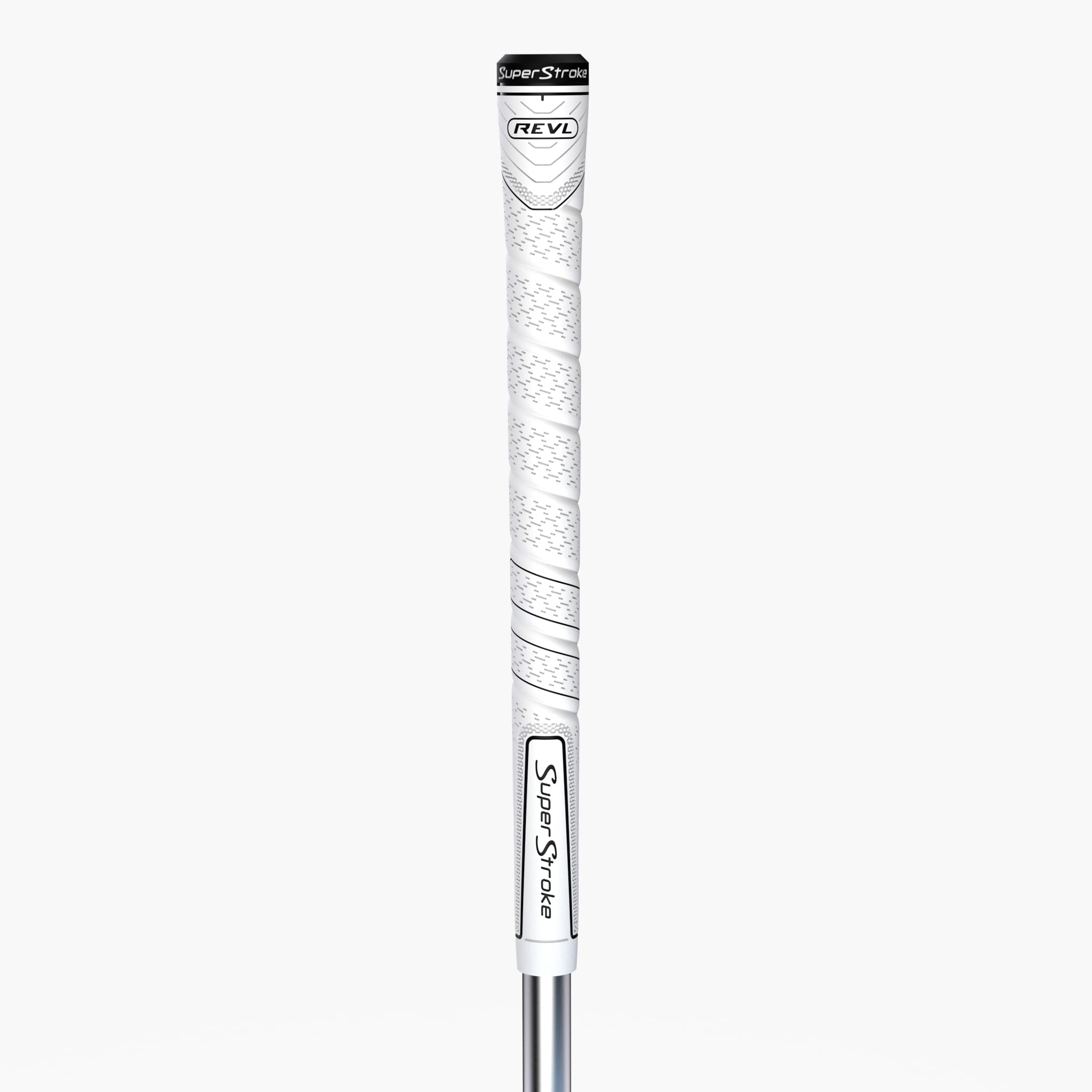 SuperStroke REVL Comfort Midsize Golf Club Grips, .60 Round, Maximum Enhanced Feel and Consistent Performance, White