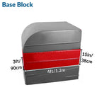 Tumbl Trak Folding Base Block Red Vinyl And Suede Cover, 3-Feet Width X 4-Feet Length X 15-Inch Height