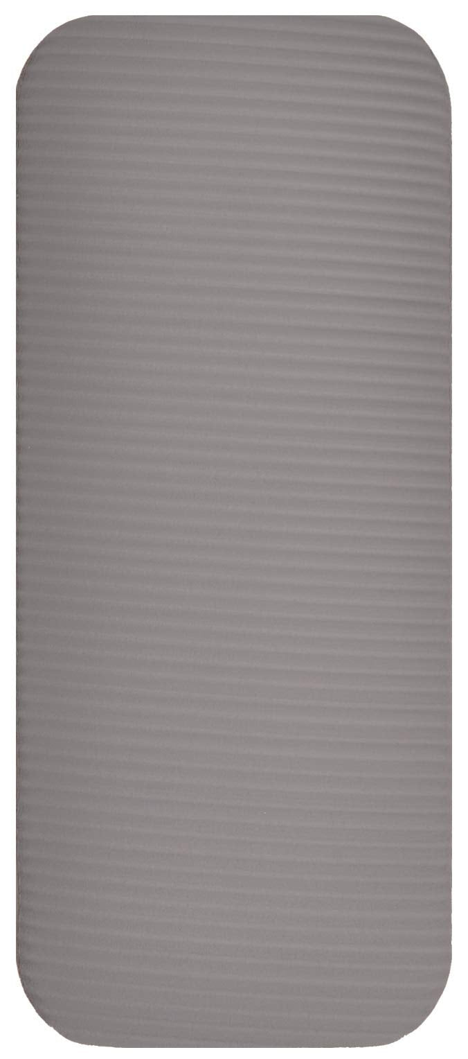 Balancefrom All Purpose 1/2-Inch Extra Thick High Density Anti-Tear Exercise Yoga Mat And Knee Pad With Carrying Strap, Gray