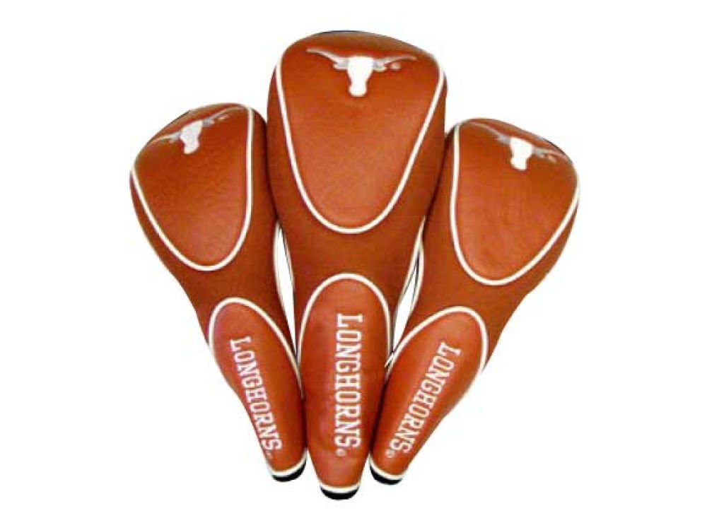 Team Golf Ncaa Texas Longhorns Contour Golf Club Headcovers (3 Count) Numbered 1, 3, & X, Fits Oversized Drivers, Utility, Rescu
