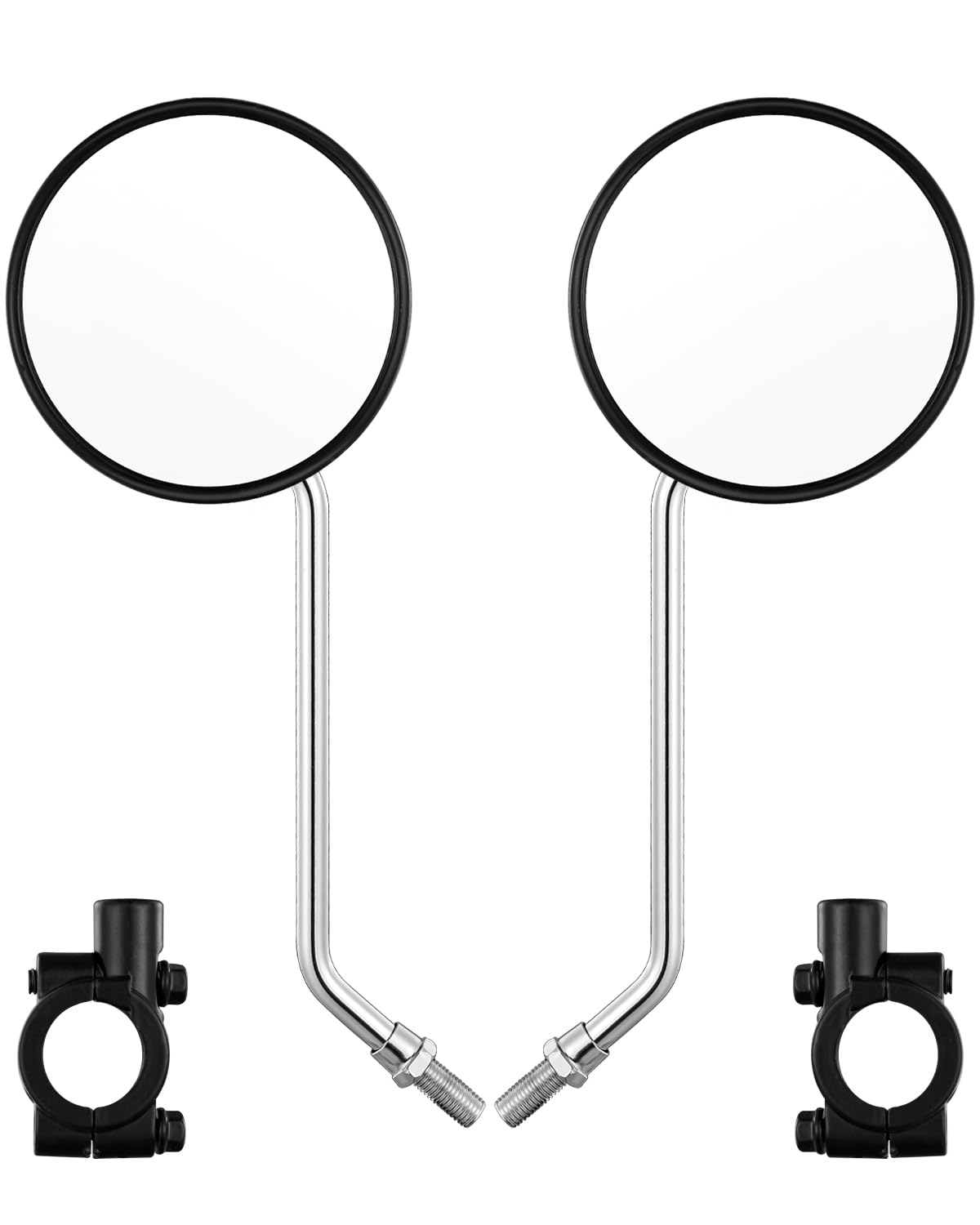 Bike Handlebar Rearview Mirror, Universal Adjustable Rotatable Clear Mirror for Mountain Road Bike Bicycle ebike Motorcycle Scoo