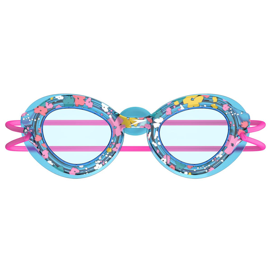 Speedo Unisex-Child Swim Goggles Sunny G Ages 3-8, Bachelor Button Multi Ditsy/Celeste