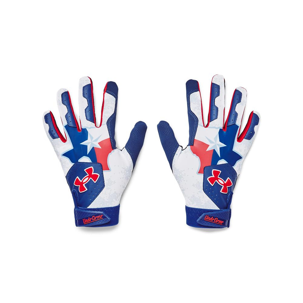 Under Armour Mens Clean Up Culture Baseball Gloves, (400) Royal/White/Red, Small