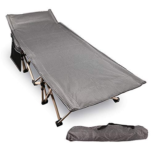 Redcamp Folding Camping Cot For Adults 500Lbs, Heavy Duty Wide Sleeping Cots With Carry Bag Portable For Camp Office Use, Grey 7