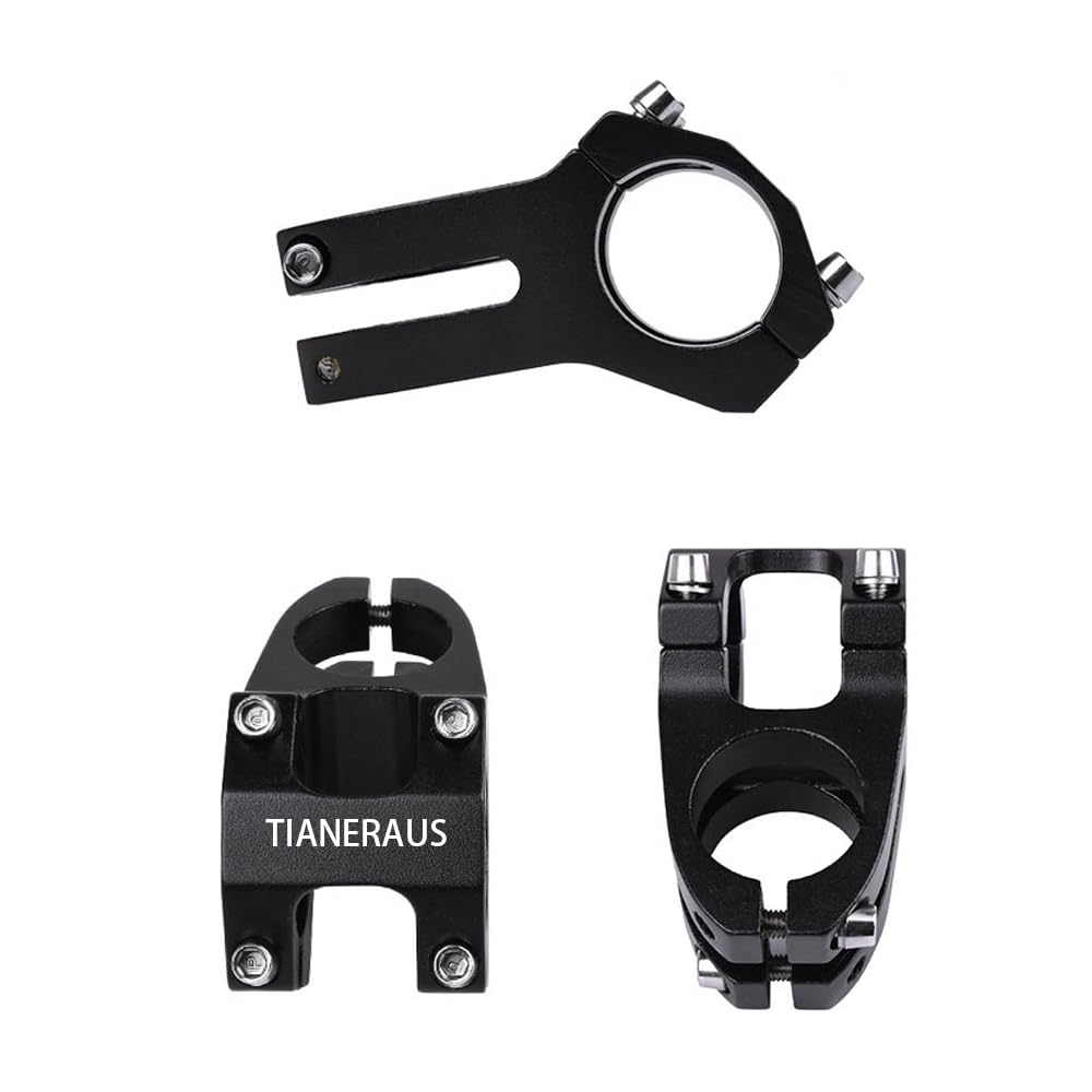 Tianeraus Bike Stem 45Mm Short Bicycle Stem Handlebar Riser Extender For Road Bike, Mountain Bike, Mtb, Bmx, Cycling (Red)