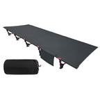 Sutekus Portable Camping Cot Sleeping Cot Ultralight Backpacking Cot Bed For Outdoor Hiking Travel Beach Mountaineering (Black)