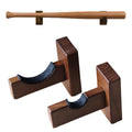 Orga'Neat Baseball Bat Display Case, Wall Mount Bat Holder Hanger, Solid Ash Tree Handmade Horizontal Bat Rack W/ Protective Sof