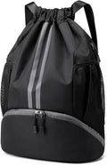 Zexrel Sports Drawstring Bag Backpack For Men Women  Basketball Bag Gym Backpack Dedicated Shoe Compartment | Waterproof Large 