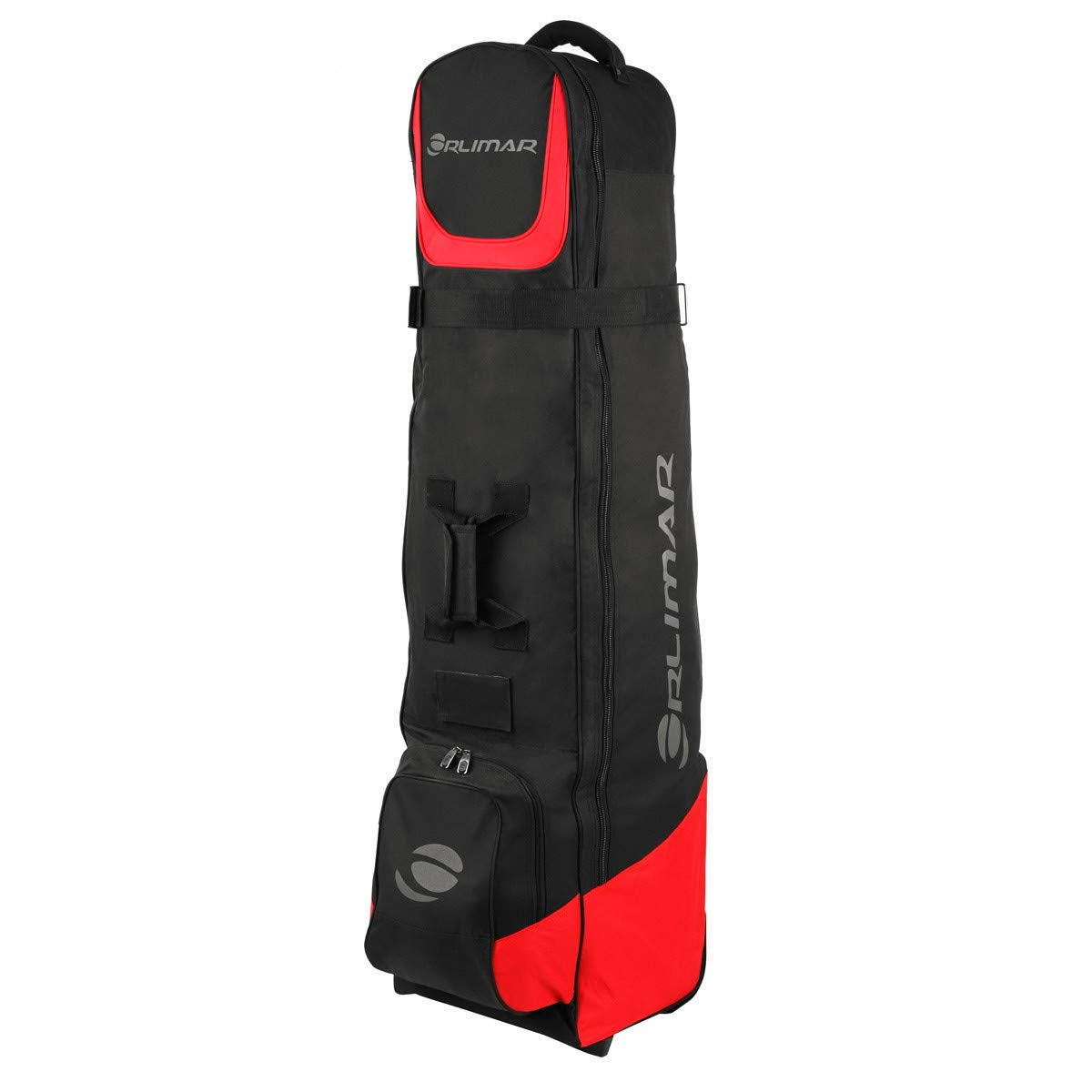 Orlimar 6.0 Deluxe Golf Travel Bag With Wheels - Black/Red