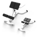 GarveeLife Roman Chair Hyperextension Bench 350LB Capacity, Back Exercise Machine with Dual Adjustable Anti-Slip Base, Gym Fitne