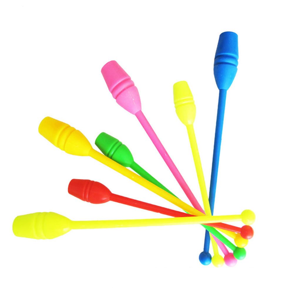Cgmj 2 Pcs Rhythmic Gymnastics Stick Clubs Gymnastics Training Equipment Tool 13.38'' Length