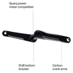 Quarq Dub Crank Arm Assembly - 172.5Mm, 8-Bolt Direct Mount, Dub Spindle Interface, Natural Carbon, D2