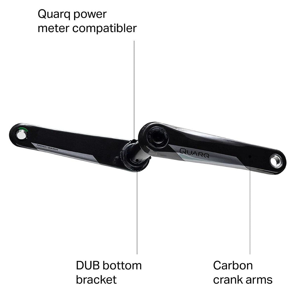 Quarq Dub Crank Arm Assembly - 175Mm, 8-Bolt Direct Mount, Dub Spindle Interface, Natural Carbon, D2