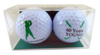 Westmon Works Happy 60Th Birthday Golf Ball Gift Pack Sixty Years Young, Set Of 2 Balls