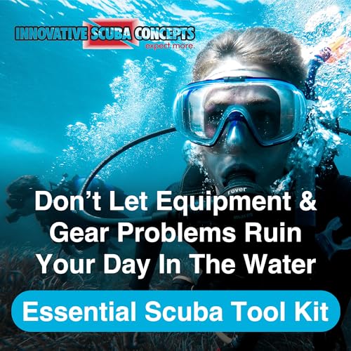 Innovative Scuba Concepts Deluxe Scuba Diving Tool Kit - Ultimate Multi Tool Repair Tool Set For Diving & Scuba Gear With Nylon