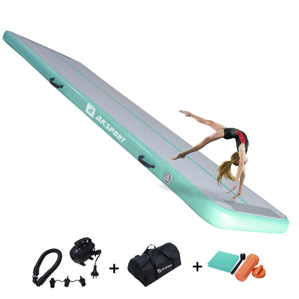Aksport Air Mat Tumble Track 10Ft 13Ft 16Ft 20Ft Inflatable Gymnastics Mat Air Tumbling Mat With Air Pump For Home Use/Tumble/Gy