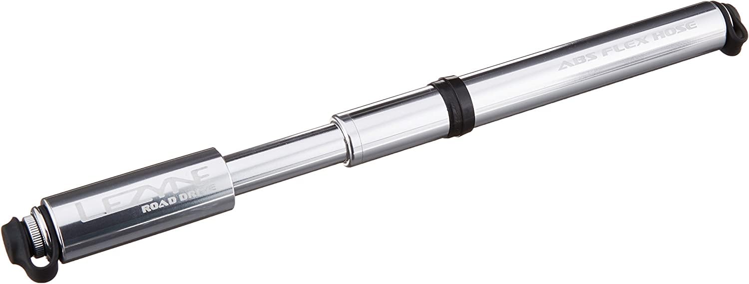 Lezyne Road Drive Compact Hand Pump For Road And Mountain Biking, Large - Silver