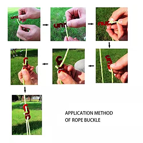 Flowden Tent Wind Ropes With Tensioners Cord Adjuster, 4Pcs 13Ft Reflective Rope For Camping, Hiking, Canopy Shelter, Outdoor Ac