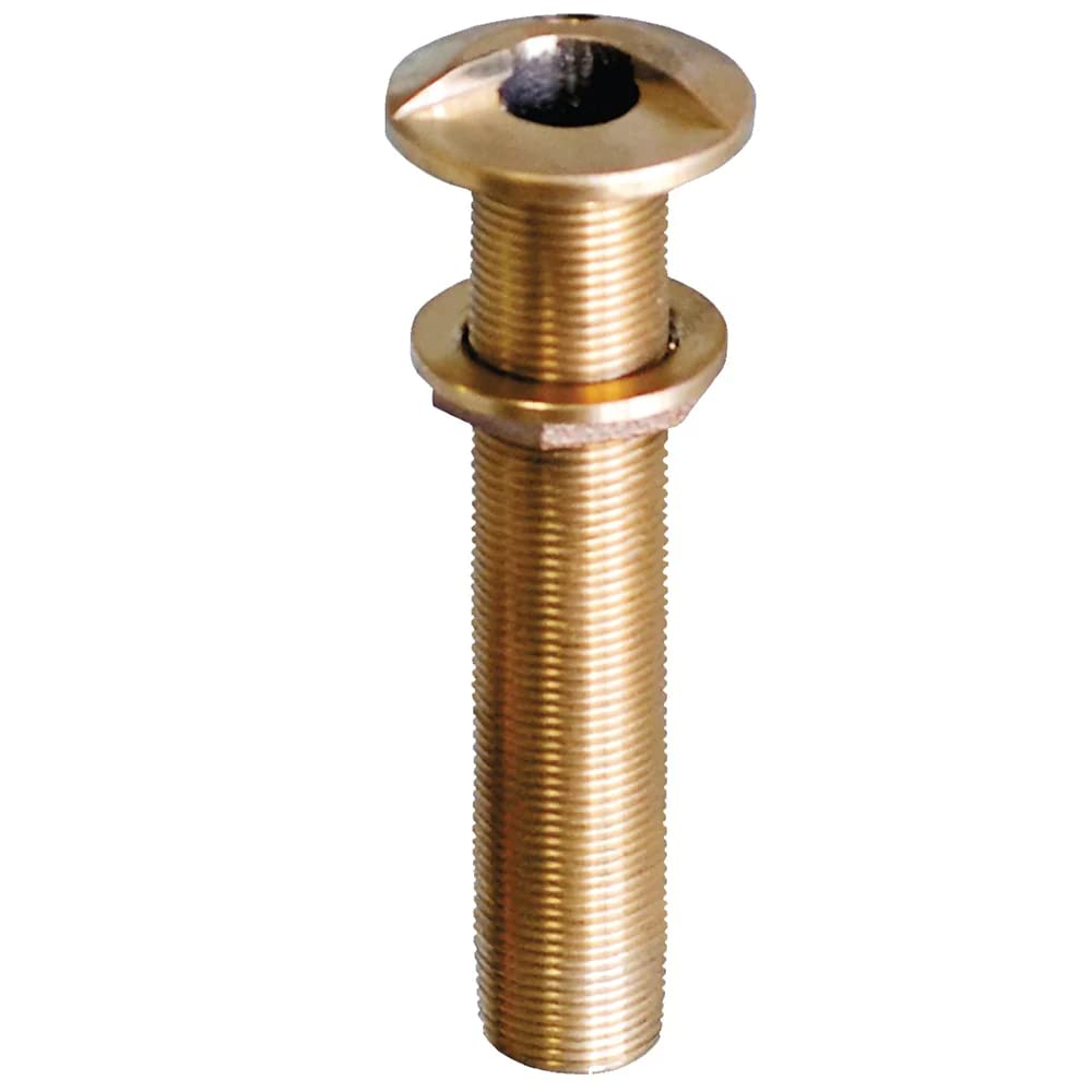 Groco 1-1/4'' Bronze Extra Long High Speed Thru-Hull Fitting W/Nut