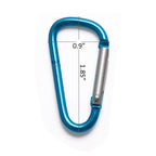 Upins 100Pcs Aluminum Locking Carabiner Spring Clips Hook Keychain D Shape Buckle Pack