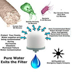 Ceramic Dome Water Filter Silver Impregnated With Active Carbon (2 Pack)
