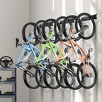 Vevor Bike Storage Rack, 6 Bike Racks And 6 Helmets Hooks, Wall Mount Bike Storage Hanger, Home & Garage Organizer, Customizable