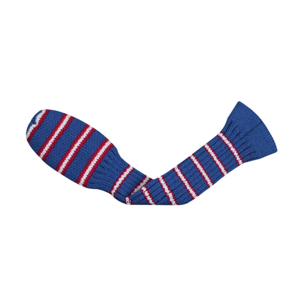 Scott Edward Knit Hybrid Golf Club Covers Fits Hybrids/Ut Classical Fine Stripes With Long Neck Funny And Fresh Colors (Blue Red