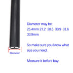 Djc Bike Suspension Seatpost Shock Absorber Damper Post 272 309 316 Mm, Lightweight Aluminum Body (Black Head, 304Mm(Consist Of