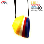 Gsi Mini Cones For Sports | Pack Of 40 | Comes With Shoulder Strap | For Agility Training Drills
