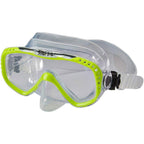 Akona Tobago Scuba And Snorkeling Dive Mask With Clear Silicone Skirt And Single Tempered Lens - Blue