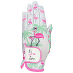 Giggle Golf Women'S Golf Glove (Medium, Worn On Right Hand, Flamingos)