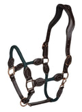 Henri de Rivel Ergonomic Leather Rope Halter - Havana w/Hunter Rope - Oversize