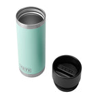 Yeti Rambler 18 Oz Bottle, Stainless Steel, Vacuum Insulated, With Hot Shot Cap, Seafoam