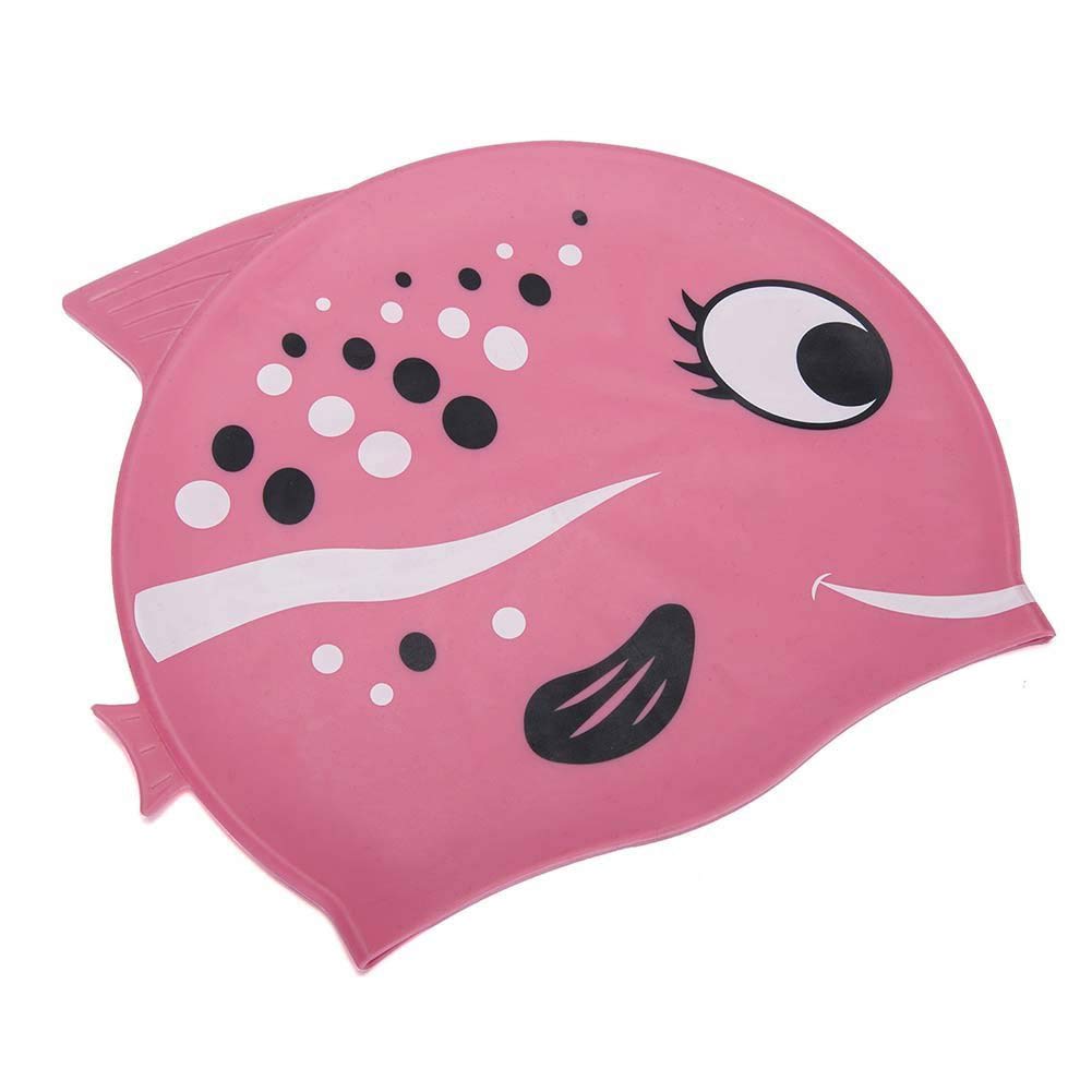 Doublewood Kids Swimming Caps Fun Swimming Hat Comfortable Silicone Children Toddlers Swim Cap Waterproof Protect Ear Swim Pool