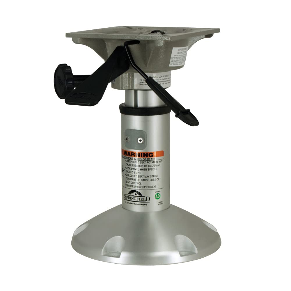 Springfield Marine 1250200-L1 Mainstay Short 2-3/8 Air-Powered Pedestal - 12.5-15.5, Swivel