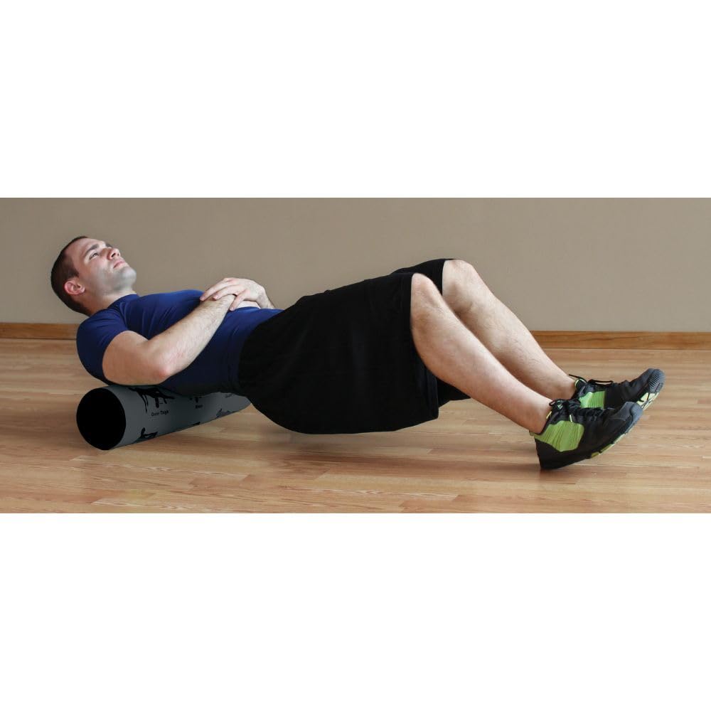 Prism Fitness 2 Foot Long Smart Recovery Self-Guided Muscle Recovery Roller For Flexibility And Warmups
