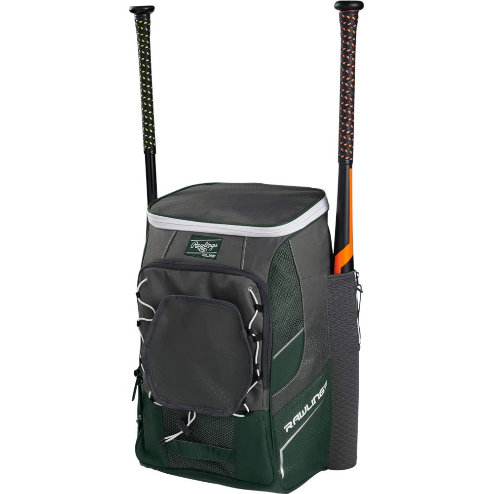 Rawlings | IMPULSE Backpack Equipment Bag | Baseball/Softball | Dark Green