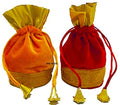 DMS RETAIL Return Gift Bags/Wedding Party Favor/Jewellery Pouch/Shagun Gift Pouch Velvet/Shimmer Potlis (Set of 109 * 7 Medium