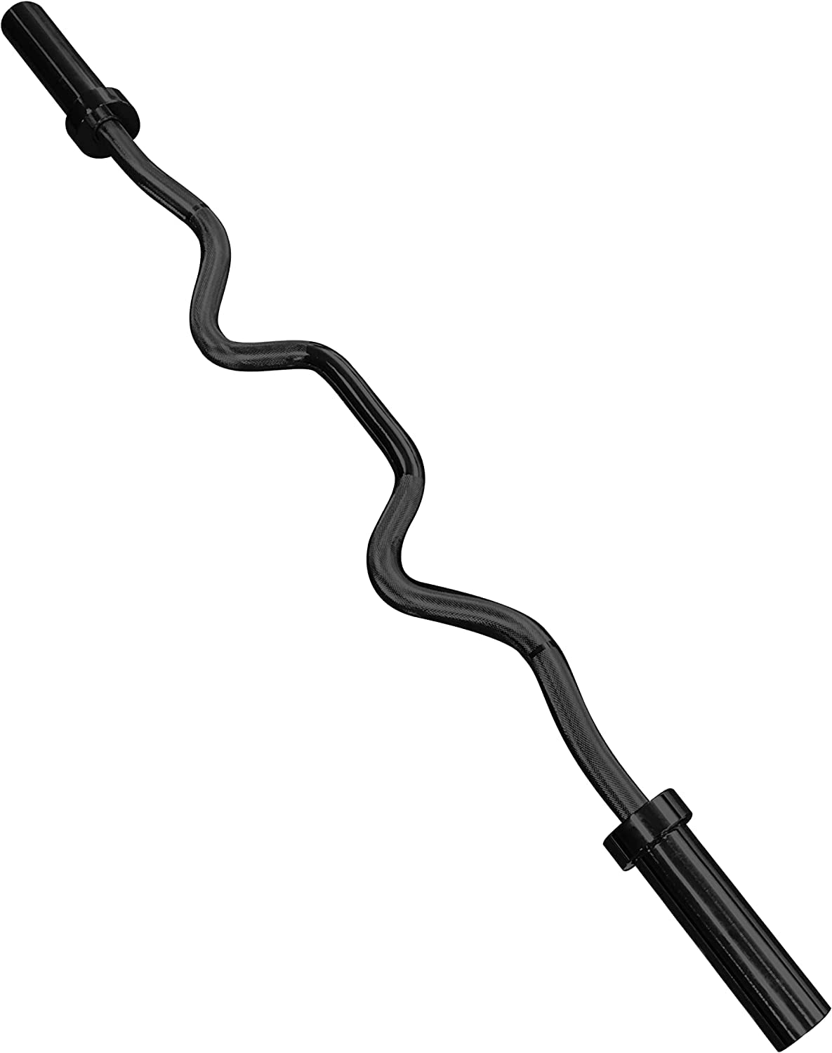 Cap Barbell Solid Olympic Super Curl Bar, Bronze Bushings, Black