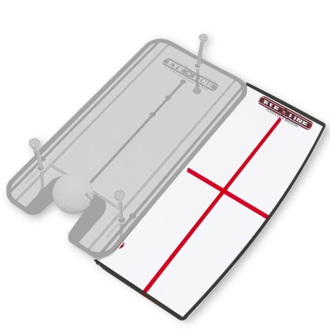 Eyeline Golf Small Putting Alignment Shoulder Mirror - Portable Aids To Improve Your Putting Setup, Eye Placement, Putter Face A