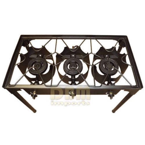 Ballington 3 Triple Burner Portable Outdoor Propane High Pressure Camp Stove With Stand
