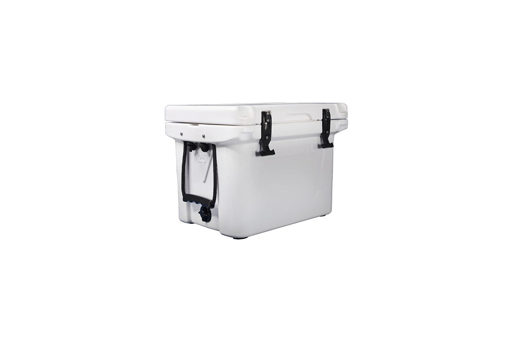 Mammoth Ranger 25 Cooler, Insulated Hard Ice Chest With 25 Quart Capacity, Holds 30 Cans, Great For Boat, Camping, White