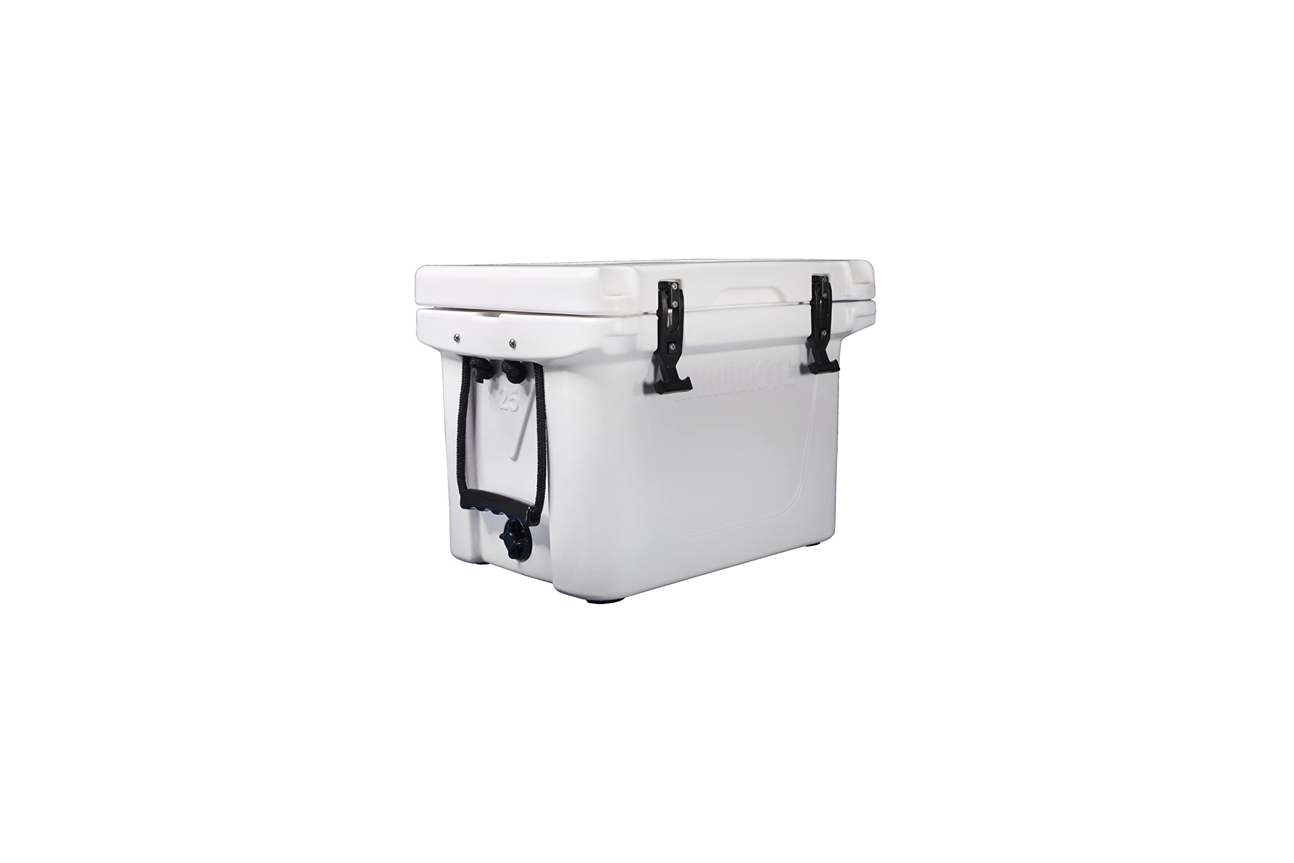Mammoth Ranger 25 Cooler, Insulated Hard Ice Chest With 25 Quart Capacity, Holds 30 Cans, Great For Boat, Camping, White