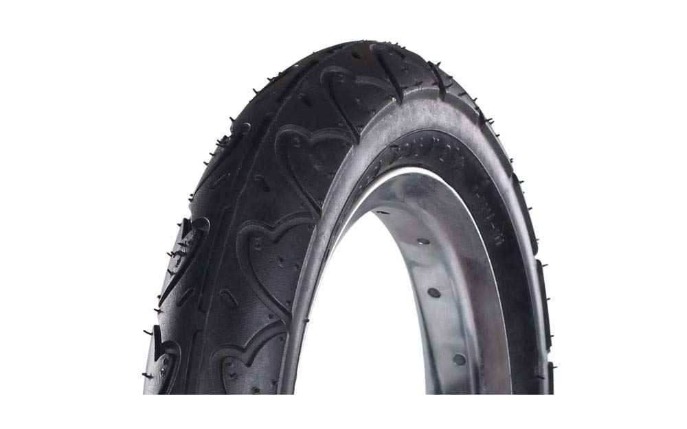 Kenda K-909A 12 Inch Tire For Kids Bikes, Balance Bike, Trailer And Scooter, Black