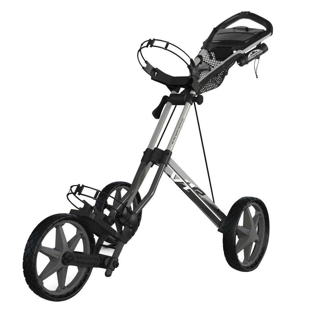 Sun Mountain Golf Speed Cart V1R 3 Wheel Pursh Cart - Steel-Platinum