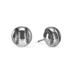 Gimmedat Softball Silver Stud Charm Earrings Jewelry For Girls Women Player Mom Fan Gift