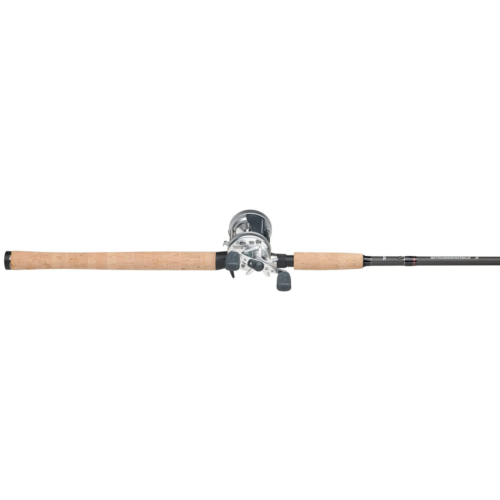 Abu Garcia 7 Ambassadeur S Fishing Rod And Reel Baitcast Combo, 1+1 Ball Bearings For Smooth Operation, 7 1-Piece Rod