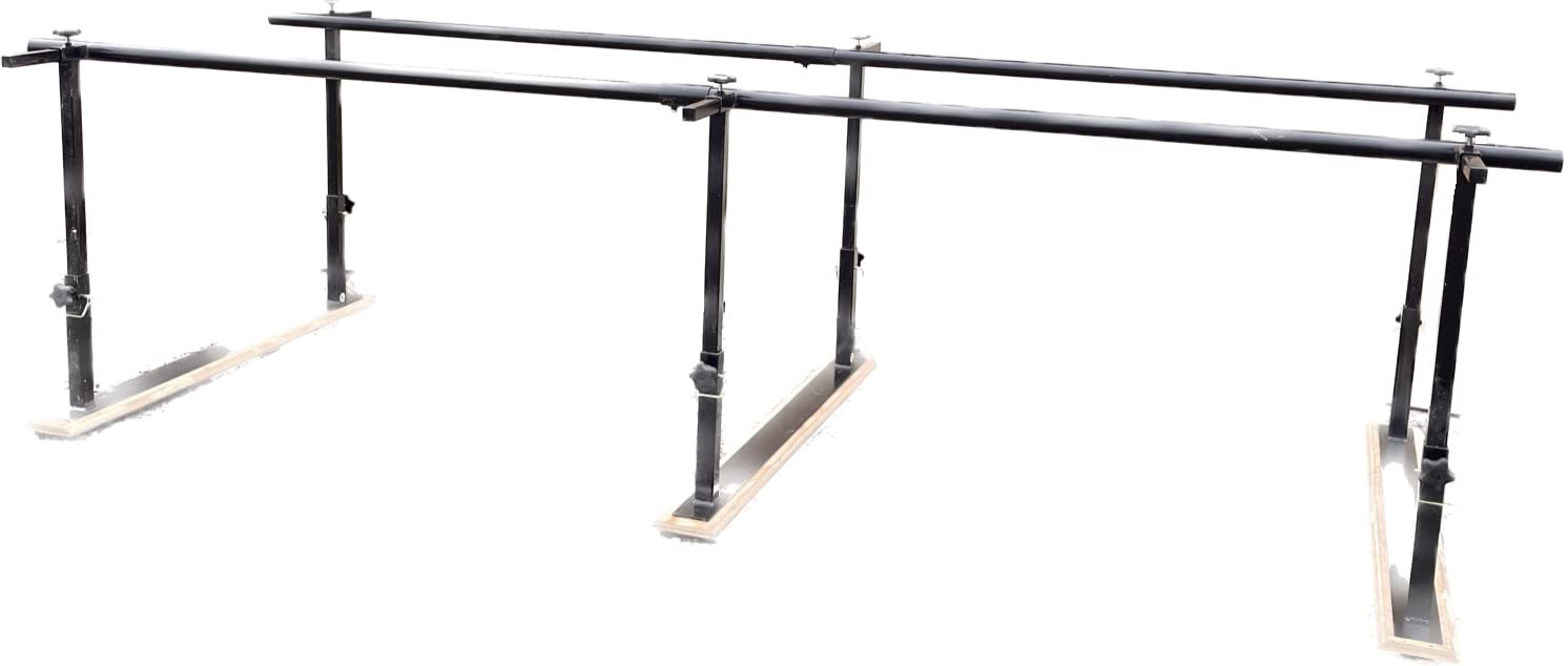 Physical Therapy Parallel Bars - Adjustable Height And Width Model - (10Ft) Heavy Duty- 110Lbs